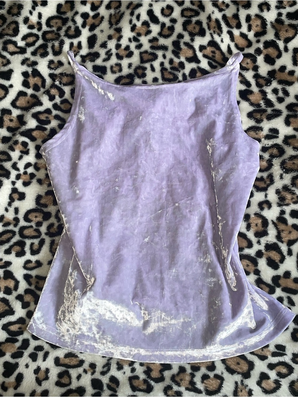 Vintage Lilac Velvet Camisole Tank Top